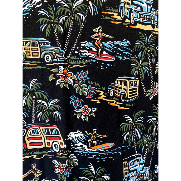 Reyn Spooner Art Of Eddy Y Men Shirt Button Down Palm Car Surf Tropical … - Picture 5 of 6